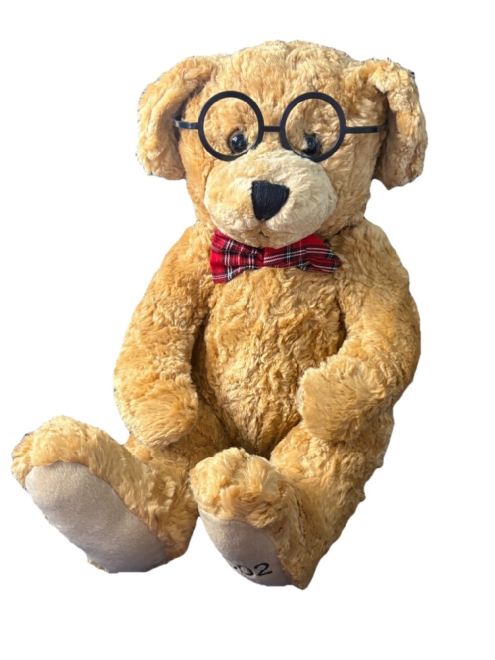 VTG 2002 Dillards Theodore Bear 100th Anniversary Plush Glasses Plaid Bowtie 15"